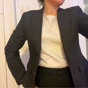 Ann Taylor blazer, size 6, dark grey with stripes